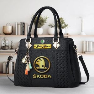 Skoda Custom Name Classic Leather Women Handbag VS02