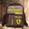 Ferrari Custom Name Men Leather Crossbody Bag, Cell Phone Purse, Zipper Shoulder Bag VS04