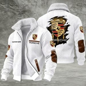 Porsche Custom Name Casual Winter Fleece Jacket VS6A