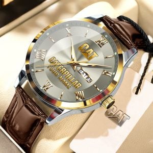 Caterpillar Custom Name Elegant Fashion Design Leather Men Watch VS86A