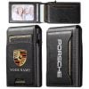 Porsche Custom Name Slim Card Holder With Photo Slot Leather Wallet VS22
