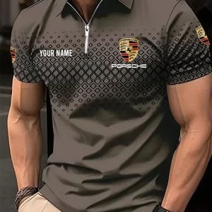 Porsche Custom Name Modern Fit Luxe Classic Polo Shirt VS31A