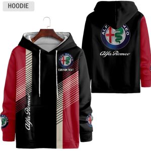 Alfa Romeo Custom Name Zipper,Hoodie, Baseball Jacket, Bomber Jacket, Fleece Jacket, Tshirt, Sweatshirt, Polo Shirt VS45