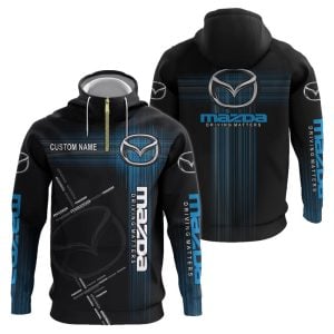Mazda Custom Name Zipper,Hoodie, Baseball Jacket, Bomber Jacket, Fleece Jacket, Tshirt, Sweatshirt, Polo Shirt VS37