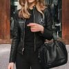 Mercedes Custom Name Slim Fit Classic Women Leather Jacket VS21
