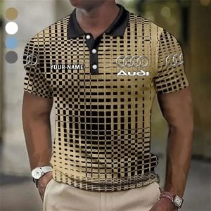Audi Custom Name Modern Fit Luxe Classic Polo Shirt VS32A