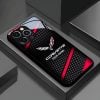 Corvette Black Carbon Fiber For Apple Pattern Glass Phone Case