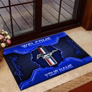 Mustang Custome Name Welcome Personalized Floormat VS12