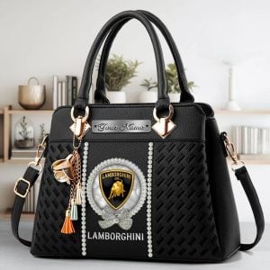 Lamborghini Custom Name Classic Leather Women Handbag VS8