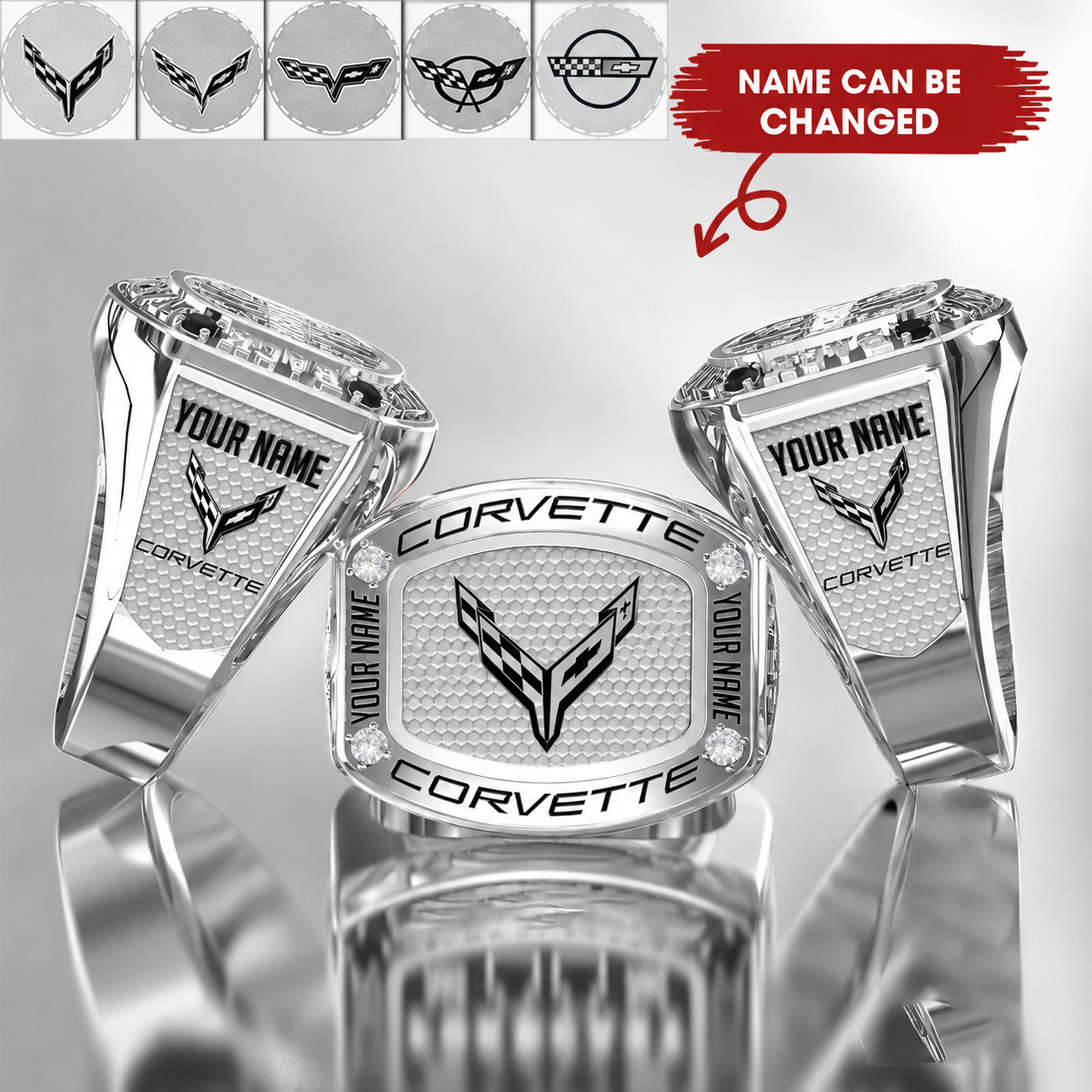Corvette Ring VS4 C8 silver