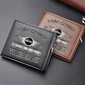 Mini cooper Custom Name Casual Leather Wallet VS04