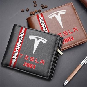 Tesla Custom Name Fashion Leather Wallet VS18