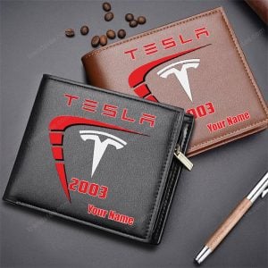 Tesla Custom Name Fashion Leather Wallet VS17