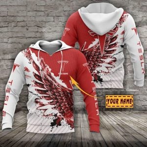 Tesla VS48 Custom Name Zipper,Hoodie, Baseball Jacket, Bomber Jacket, Fleece Jacket, Tshirt, Sweatshirt, Polo Shirt