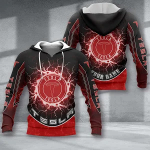 Tesla VS46 Custom Name Zipper,Hoodie, Baseball Jacket, Bomber Jacket, Fleece Jacket, Tshirt, Sweatshirt, Polo Shirt