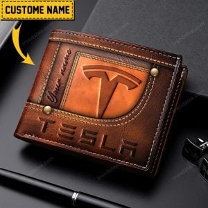 Tesla Custom Name Fashion Leather Wallet VS11