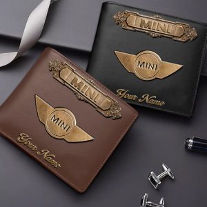 Mini cooper Custom Name Casual Leather Wallet VS06