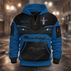 Mustang Custom Name Half Zipper Hoodie, Tshirt, Sweatshirt VS08