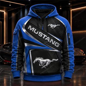 Mustang Custom Name Half Zipper Hoodie, Tshirt, Sweatshirt VS05
