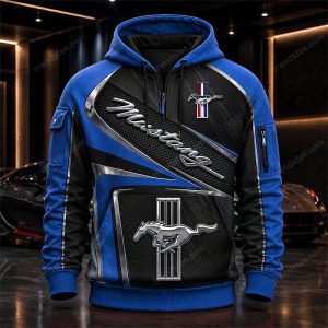 Mustang Custom Name Half Zipper Hoodie, Tshirt, Sweatshirt VS06