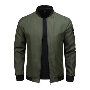 Men’s Stand Collar Casual Bomber Jacket VS01