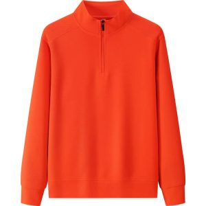 Men’s High Collar Half Zip Hoodie Sweatshirt VS03