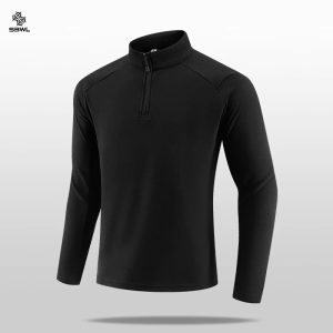 Men’s High Collar Half Zip Hoodie Sweatshirt VS04