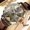 Corvette Elegant Fashion Design Leather Men Watch VS86C