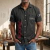 Audi Short Sleeve Turndown Button Up Hawaiian Shirt VS09