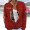 Porsche Custom Name High Quality Cotton Round-Neck Cardigan Women Sweater VS52B